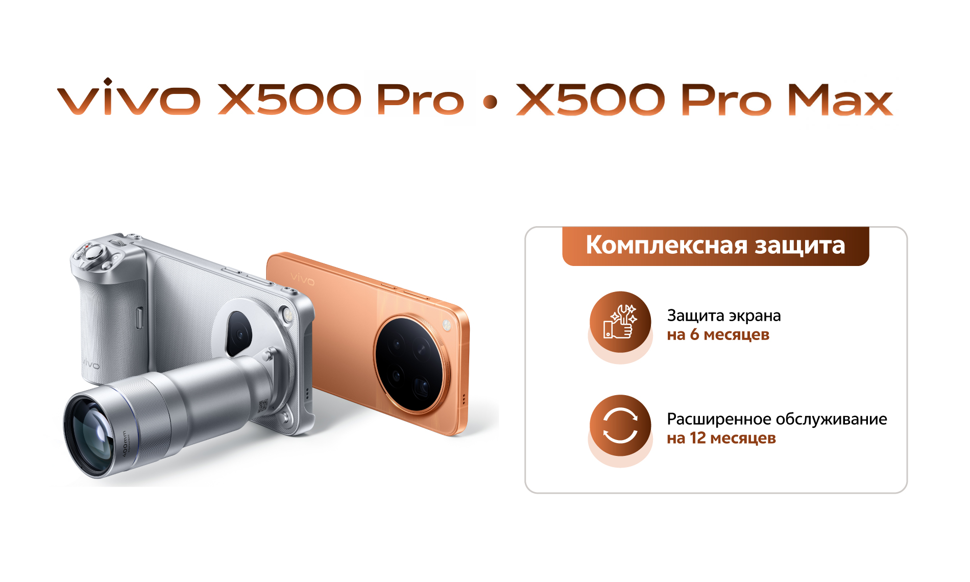 Комплексная защита для vivo X500 Pro и X500 Pro Max