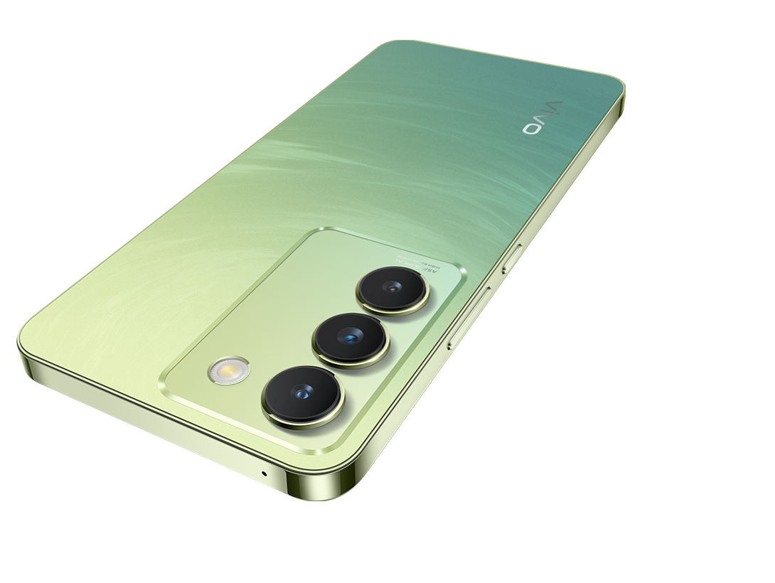 vivo V30 Lite цвета Безмятежный зелёный с динамичным фотохромным стеклом