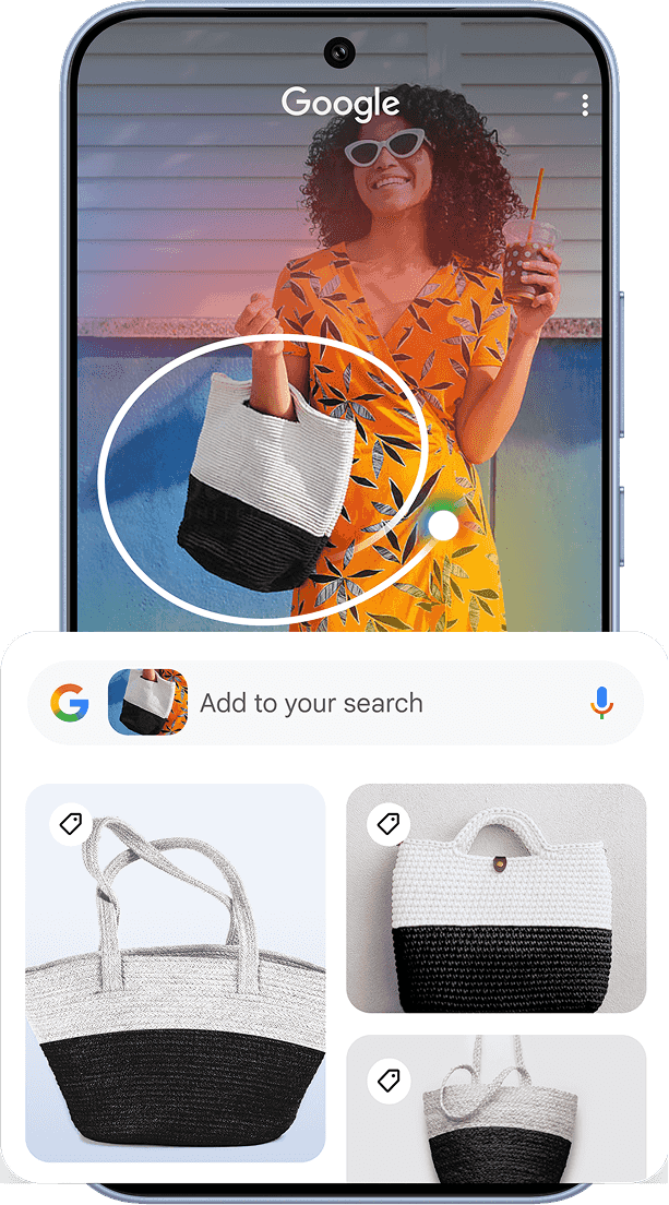 Обвести и найти с помощью Google